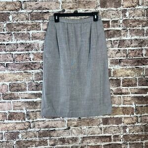 Pendleton Gray‎ Tweed Wool Blend Skirt Size 8 Made in USA